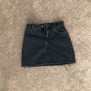 black jean skirt